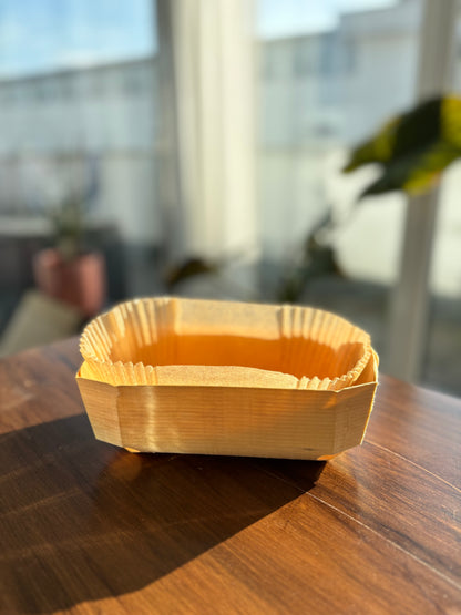 Holzbackform (inkl. Silikon-Backpapier)